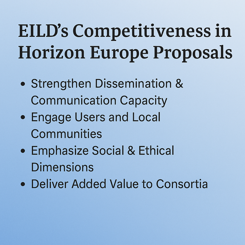 EILD Strengthens Competitiveness in Horizon Europe Proposals